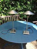 2 mooie gave metalen tafellampen, Huis en Inrichting, Ophalen, 50 tot 75 cm, Metaal, Modern, strak