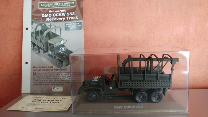 Atlas WW2 schaal 1:43 GMC CCKW 353 Recovery Truck, Hobby en Vrije tijd, Modelauto's | 1:43, Zo goed als nieuw, Bus of Vrachtwagen