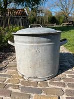 Zinken pot leuk als plantenbak of decoratie, Ophalen, Overige materialen, Gebruikt, Minder dan 60 cm