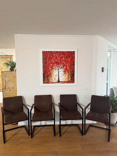 Stoelen, Huis en Inrichting, Stoelen, Zo goed als nieuw, Vier, Zwart, Ophalen