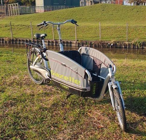 Inklapbare bakfiets Gazelle Cabby - Bieden vanaf € 450, Fietsen en Brommers, Fietsen | Bakfietsen, Gebruikt, Gazelle, 2 kinderen