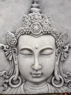 2D-Buddha 80x75cm 58kg Tempel beschermer muur reliëf  Hoofd, Tuin en Terras, Tuinbeelden, Ophalen of Verzenden, Nieuw, Beton, Boeddhabeeld