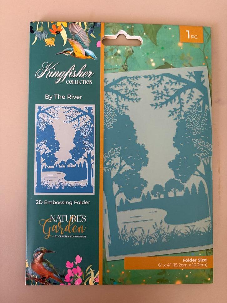 bij de rivier embossing folder Crafters Companion, Hobby en Vrije tijd, Kaarten | Zelf maken, Zo goed als nieuw, Pons of Mal, Natuur