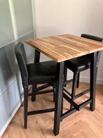 Ikea Tybin bartafel met 2 Henriksdal krukken, Ophalen, Gebruikt