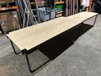 Aangepaste tafel - Uittrekbaar 450cm - Rail - Met Wieltjes, Ophalen of Verzenden, Gebruikt