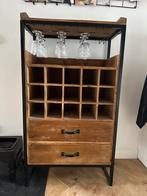 Wijnkast Vino - 116x63x32 cm - incl. 9x wijnglazen, Huis en Inrichting, Kasten | Buffetkasten, Ophalen, 25 tot 50 cm, Minder dan 100 cm