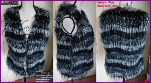 EXPRESSO (nep) bont gilet maat 38, Kleding | Dames, Bodywarmers, Zo goed als nieuw, Maat 38/40 (M), Grijs, Ophalen of Verzenden