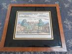 orig ingekl gravure Leiden Burcht Abraham Rademaker 1732, Antiek en Kunst, Ophalen