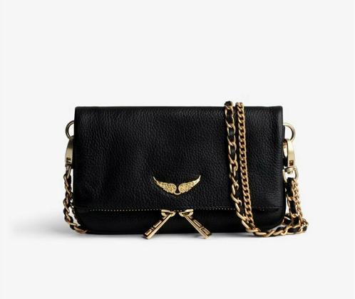Zadig en Voltaire Rock Nano Tas Zadig & Voltaire Zwart /Goud, Sieraden, Tassen en Uiterlijk, Tassen | Damestassen, Nieuw, Schoudertasje