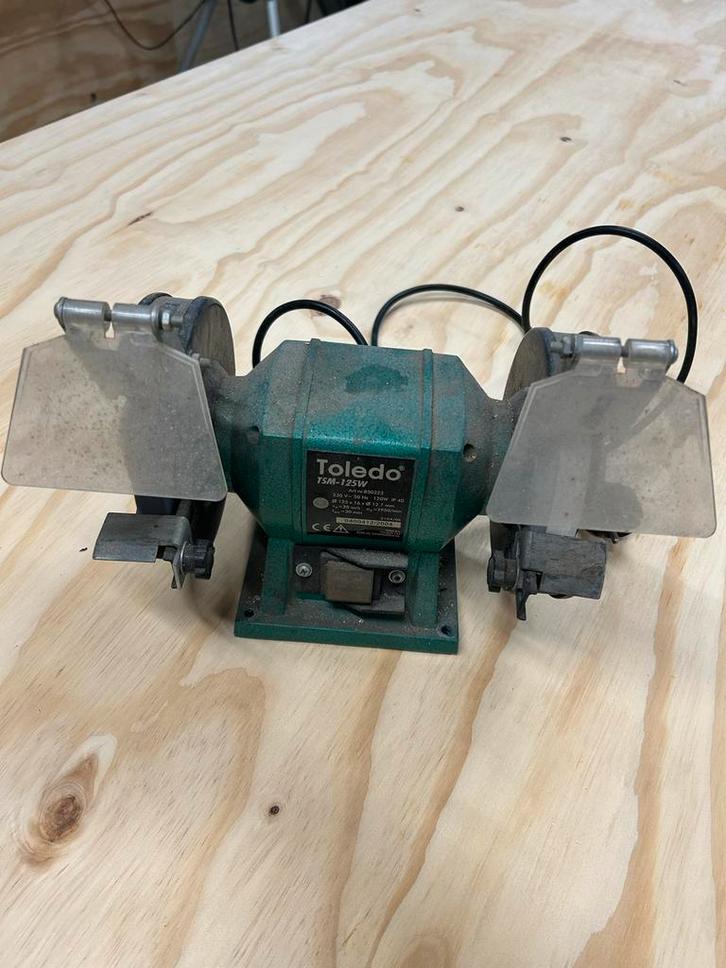Toledo Werkbankslijpmachine - 125W, Doe-het-zelf en Verbouw, Gereedschap | Slijpmachines, Gebruikt, Werkbankslijpmachine, Minder dan 700 watt