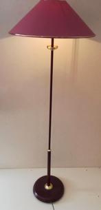 Schemerlamp, vloerlamp met bordeaux Pet lampenkap, Ophalen, Vloerlamp, 100 tot 150 cm, Zo goed als nieuw