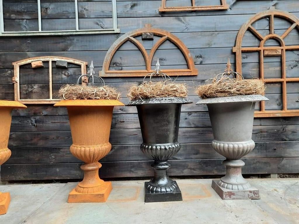 Gietijzeren tuinvazen tuinvaas bloempot bloembak Louvre 68cm, Tuin en Terras, Tuinvazen, Ophalen, Nieuw