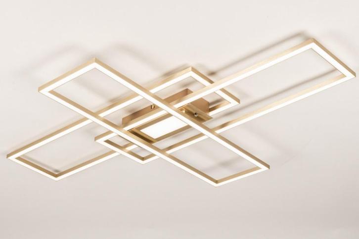 led plafondlamp afstandsbediening bedrijf bank bed lamp goud, Huis en Inrichting, Lampen | Hanglampen, Nieuw, Minder dan 50 cm