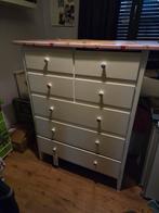 Witte ladekast met 6 laden, Huis en Inrichting, Kasten | Ladekasten, Ophalen, Kindermeubels, Gebruikt, 100 tot 150 cm