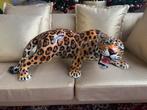 Grote sluip jaguar porselein italiaans handmade, Verzamelen, Beelden en Beeldjes, Ophalen, Zo goed als nieuw, Dier