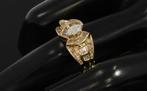43 diamanten exclusieve 14k gouden dames ring briljant uniek, Voordeelsieraden, Verzenden, Zo goed als nieuw, 17 tot 18