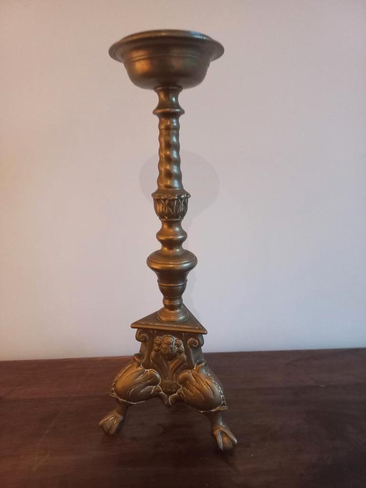 Antieke Bronzen Kandelaar, Antiek en Kunst, Antiek | Kandelaars, Koper of Brons, Ophalen
