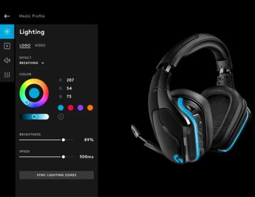 Logitech G935 Wireless 7.1 Surround LIGHTSYNC Gaming HEADSET, Computers en Software, Headsets, Nieuw, Over-ear, Draadloos, Gaming headset
