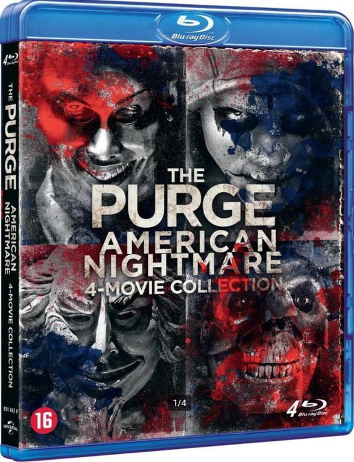Purge - 4 MOVIE COLL. (4 BLU RAY, NL Ondertiteling!!) NIEUW!, Cd's en Dvd's, Blu-ray, Nieuw in verpakking, Ophalen of Verzenden