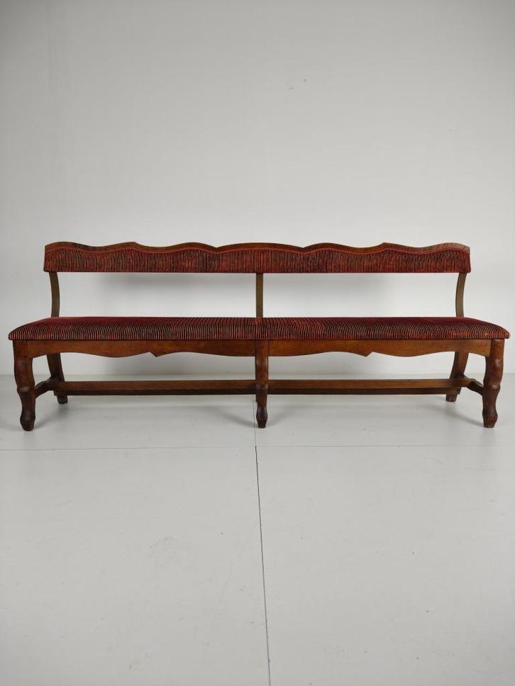 Unieke Eikenhouten Hal-/Eetbank Uit Het Begin Van De 20E Eeu, Antiek en Kunst, Antiek | Meubels | Stoelen en Banken, Ophalen