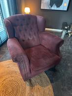 Klassieke bordeauxrode fauteuil 2 atuks, Ophalen, Zo goed als nieuw, Stof, 75 tot 100 cm