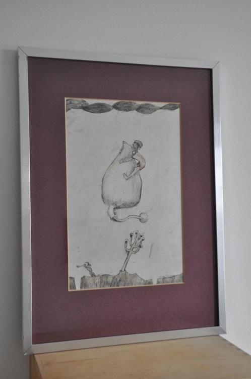 Originele tekening/aquarel Margriet Heymans (illustratrice), Antiek en Kunst, Kunst | Tekeningen en Foto's, Ophalen of Verzenden