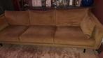 Mooie 4zits bank van Bodilson. Warm okergeel velvet., Huis en Inrichting, Ophalen, 250 tot 300 cm, Gebruikt, Hoekbank
