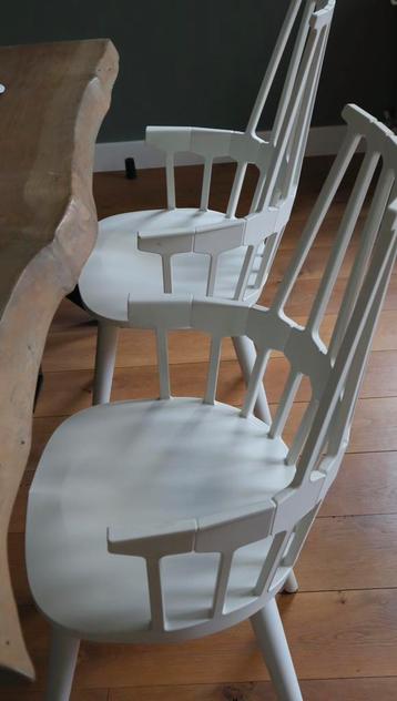 Set stijlvolle en comfortabele Kartell Comback stoelen - wit beschikbaar voor biedingen
