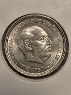 Spaanse 5 Pesetas 1957, Postzegels en Munten, Munten | Europa | Niet-Euromunten, Ophalen of Verzenden, Overige landen, Losse munt