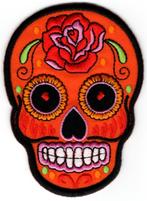 Sugar Skull stoffen opstrijk patch embleem #42, Verzamelen, Stickers, Nieuw, Overige typen, Verzenden