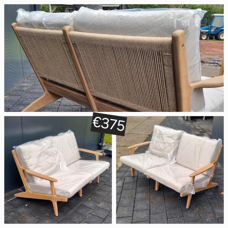 EEN ZEER LEUKE 2 ZITSBANK MET TOUW AAN DE ACHTERKANT, Tuin en Terras, Tuinmeubel-accessoires, Nieuw, Ophalen