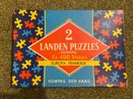 Vintage dubbele landen puzzel Europa, Ophalen of Verzenden, Minder dan 500 stukjes, Gebruikt, Legpuzzel