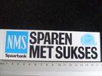 sticker NMS Spaarbank sparen met sukses logo, Verzenden, Zo goed als nieuw, Bedrijf of Vereniging