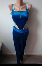 Suede body en broek, nieuw s/m, Kleding | Dames, Blauw, Overige typen, Nieuw, Ophalen of Verzenden