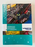 Onderhoudsmanagement voor Operator C - Vapro, Boeken, Studieboeken en Cursussen, Ophalen of Verzenden, Beta, Zo goed als nieuw