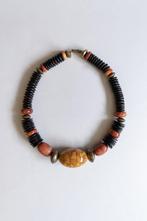 Bruintint Ketting Grote Kralen, Sieraden, Tassen en Uiterlijk, Kettingen, Ophalen of Verzenden, Gebruikt, Bruin, Overige materialen