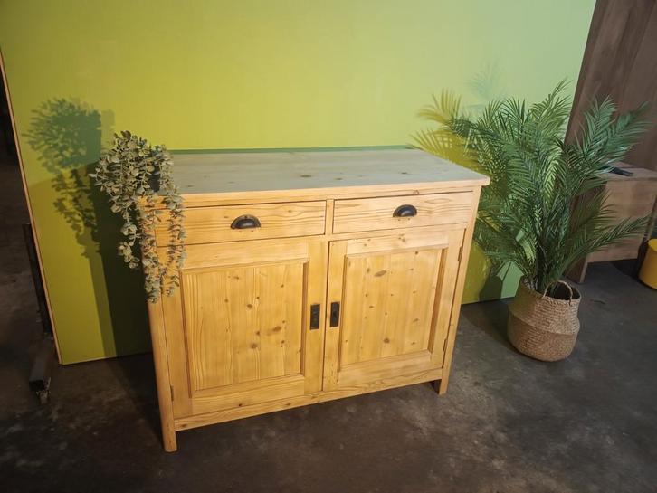 Oud Grenen Commode/Dressoir - Vintage Rustiek, Huis en Inrichting, Kasten | Dressoirs, Gebruikt, 50 tot 100 cm, 25 tot 50 cm, Met lade(s)