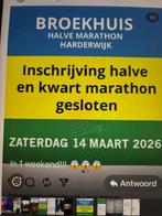 Startbewijs halve marathon Harderwijk gevraagd (mrt.2026), Sport en Fitness, Loopsport en Atletiek, Overige merken, Overige typen
