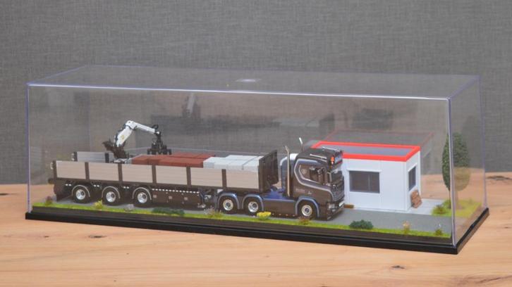 Dioramavitrine, Bouwplaats, Hobby en Vrije tijd, Modelauto's | 1:50, Nieuw, Bus of Vrachtwagen, Tekno, Ophalen of Verzenden