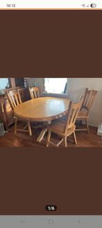 Ovale Eethoek met 4 Stoelen, Huis en Inrichting, Complete eetkamers, Ophalen, Gebruikt, Klassiek, 4 tot 6 stoelen