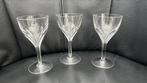 3 x Kristallen wijnglazen Val-Saint-Lambert (Art Deco), Ophalen of Verzenden, Zo goed als nieuw, Overige typen