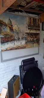 Schilderij Stadsgezicht, Antiek en Kunst, Kunst | Schilderijen | Klassiek, Ophalen of Verzenden