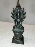 19e-eeuwse Muscalinda Naga Sakyamuni Boeddha Brons Antiek, Ophalen of Verzenden, Zo goed als nieuw