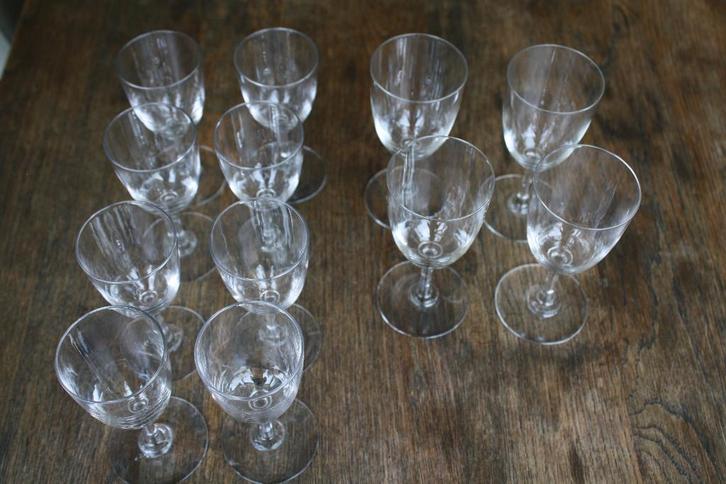 Antieke wijnglazen , 12 stuks, Antiek en Kunst, Antiek | Glas en Kristal, Ophalen