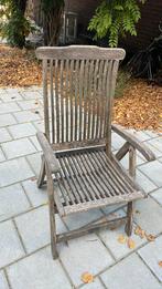 Teakhout hardhouten tuinstoelen, Ophalen, Gebruikt, Hout, Verstelbaar