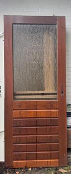 Hardhouten deur, Doe-het-zelf en Verbouw, Ophalen, Gebruikt, 80 tot 100 cm, Buitendeur