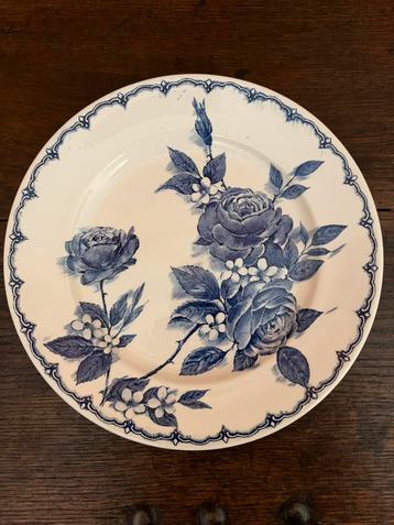 Engels Broadhurst Victoria bord – blauw/wit – Ø 31 cm beschikbaar voor biedingen