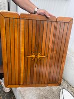 luxe teak tafelblad voorzien van windroos....voor de boot, Watersport en Boten, Ophalen of Verzenden, Zo goed als nieuw