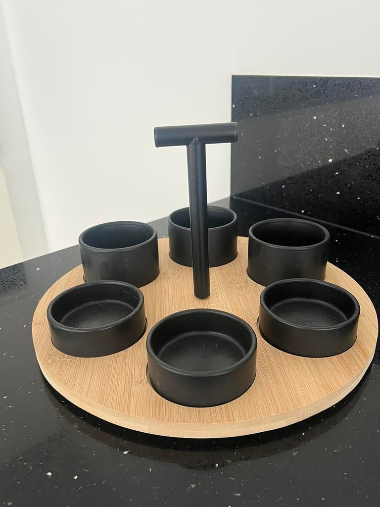 Gusta Lazy Susan is een bamboe serveerplank, Huis en Inrichting, Ophalen of Verzenden, Nieuw