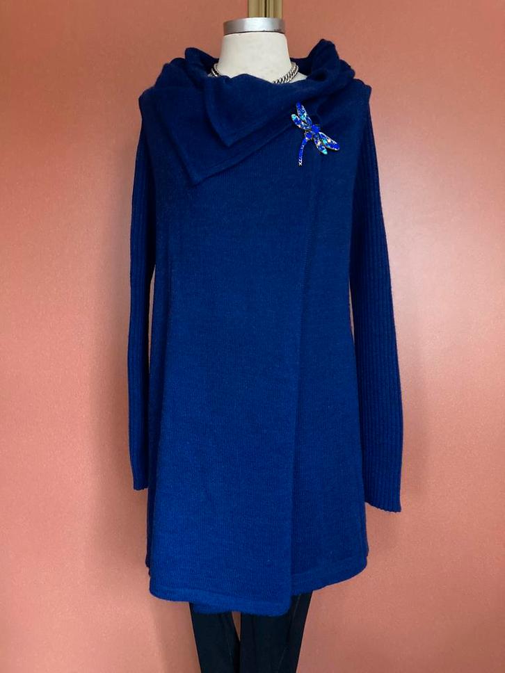 Cora Kemperman omslag vest/trui blauw  L zgan 😍mooi👌❤️☀️, Kleding | Dames, Truien en Vesten, Zo goed als nieuw, Maat 42/44 (L)